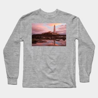 Pink and Blue sunrise at St Mary's Island (2) Long Sleeve T-Shirt